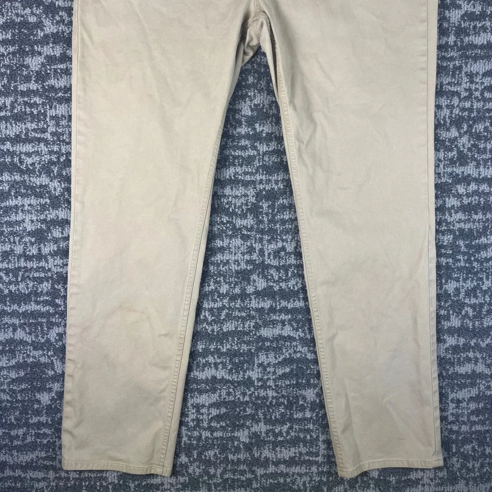 Banana Republic Slim Twill Traveler Pants Mens 40x32 Khaki Tan Stretch